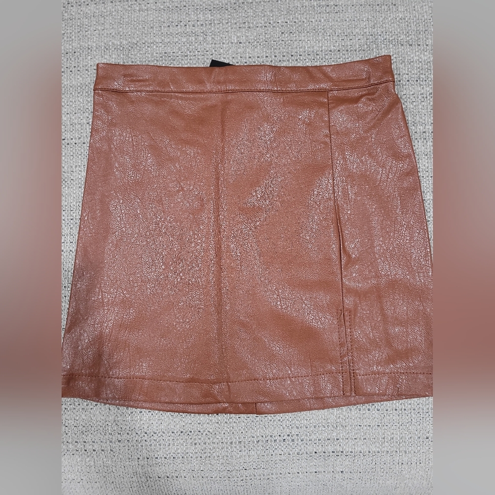GIRLS size medium 8 faux leather mini skirt